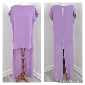 CUE Black Blush Nude Polka Dot Cotton Button Up Collared Office Shirt